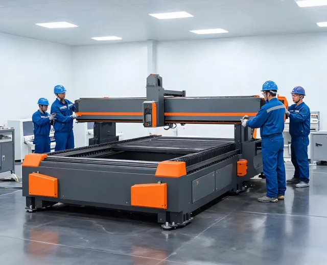 Laser equipment assembly team