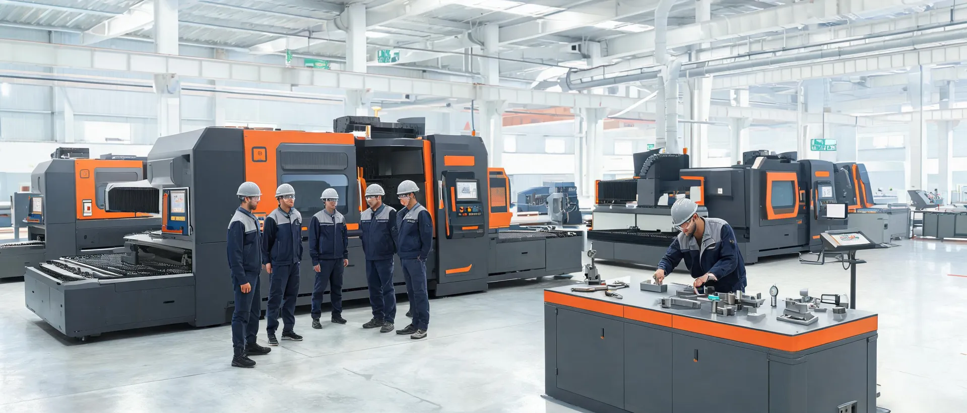 Bodor laser equipment team and production floor