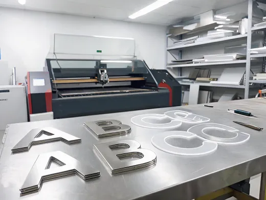 Signage and display laser cutting