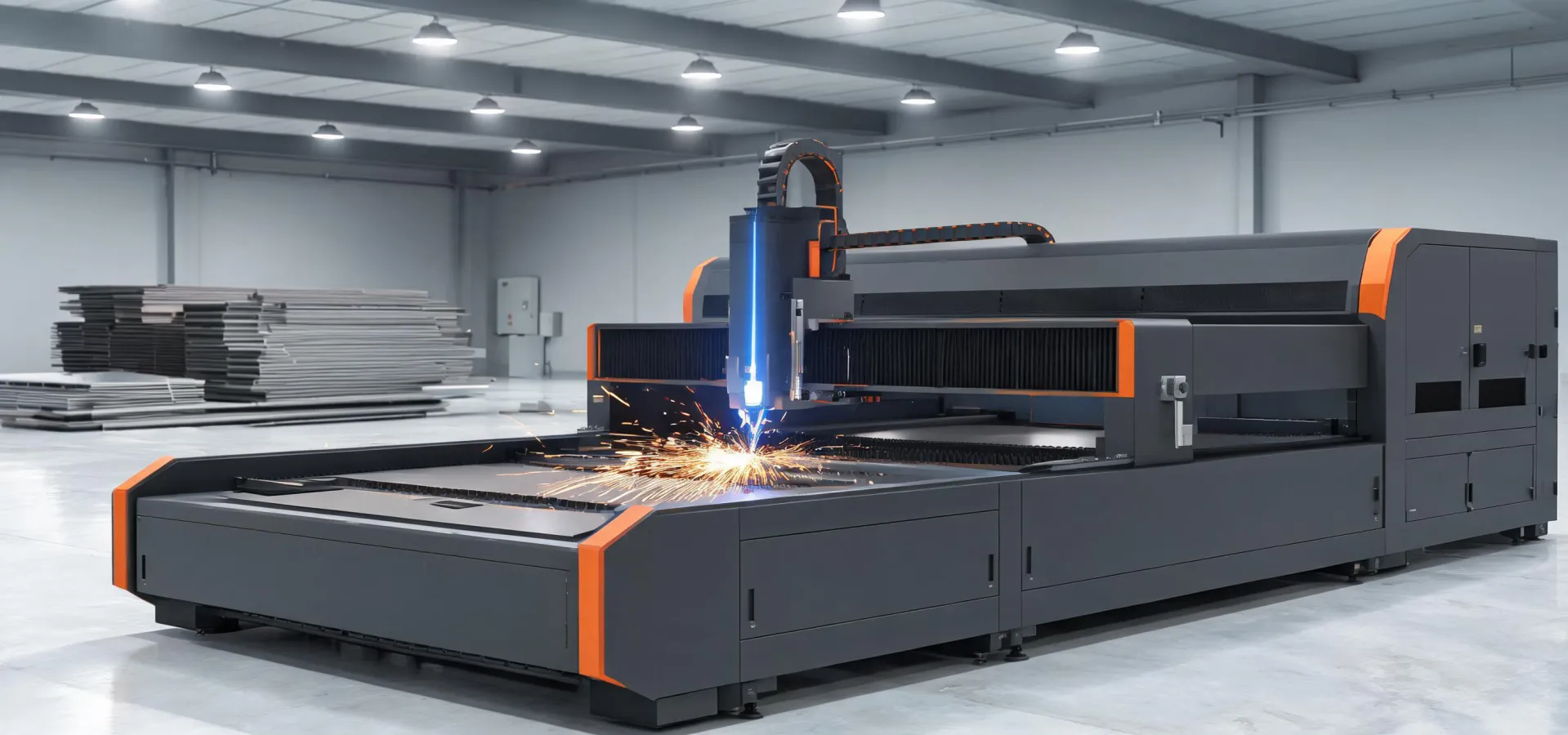 Bodor fiber laser cutting system in a metal fabrication workshop